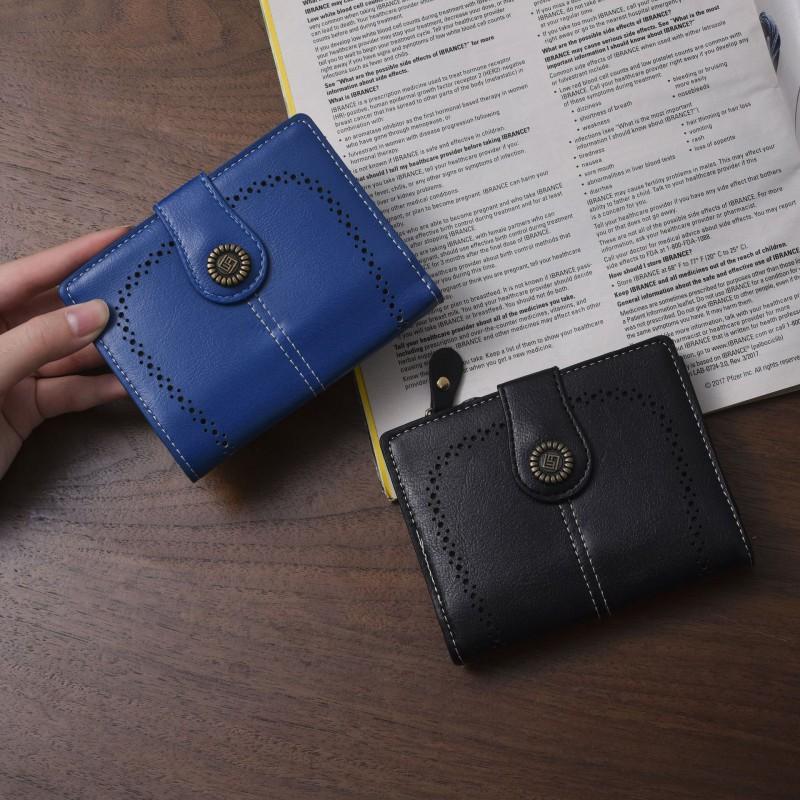 Slim PU Leather Wallet Men Women Compact Card Holder With RFID Blocking Vintage Wax Finish Mini Purse Daily Commute