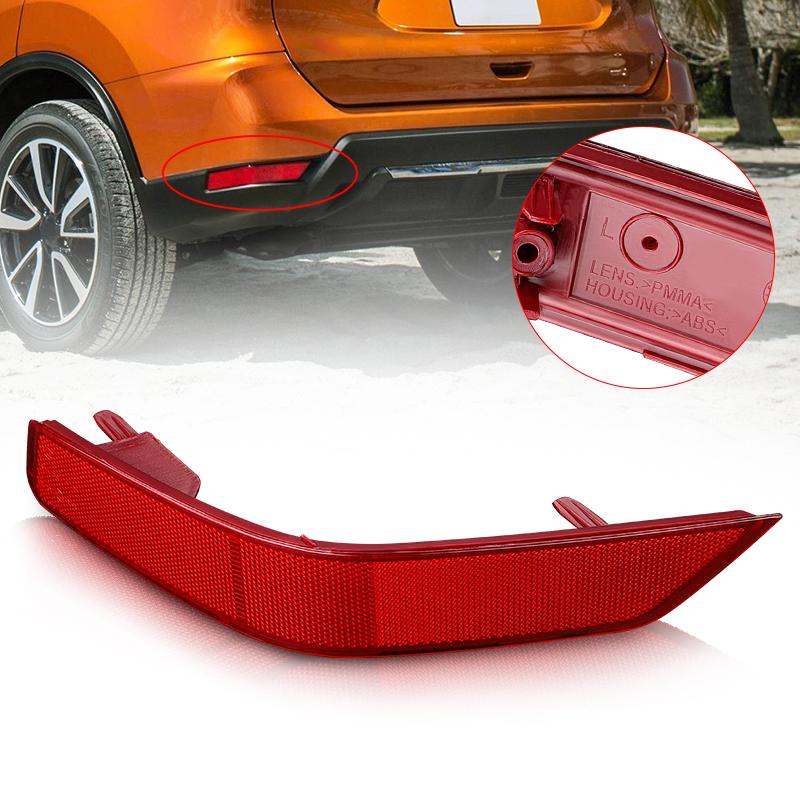 Rear Bumper Reflector Fog lamp Reflector Lights Cover For Nissan Rogue X-Trail T32 2017 2018 265606FV0A 265656FV0A 1pc Left
