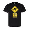 Não Há Cangurus na Áustria. Camiseta Engraçada com Etiqueta de Aviso da Áustria Austrália. Camiseta de Algodão de Verão com Gola O e Manga Curta Unissex Nova S-3XL