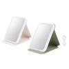 Foldable Lighted Makeup Mirror Stepless Dimming Portable Mirror with LED Lights Folding Cosmetic Mir