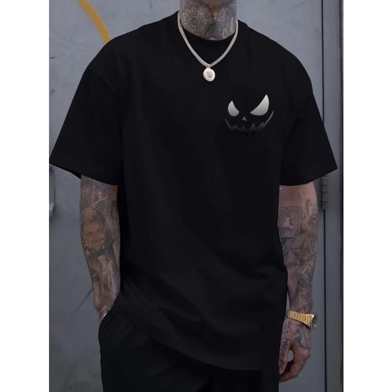 European sizes 1 cool and funny printed T-shirt - Men's round neck short sleeved shirt, casual all season knitted fabric