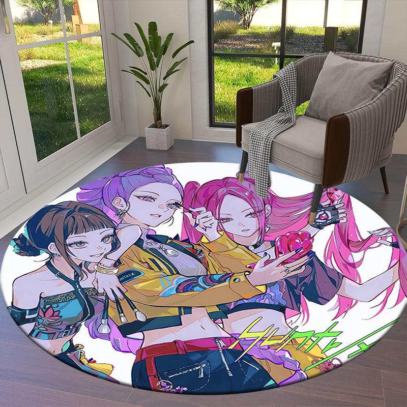 Hunter Cartoon Round Area Rug,Carpet Rug for Living Room Bedroom Sofa Playroom Decor,Non-slip Floor Mat Q0021