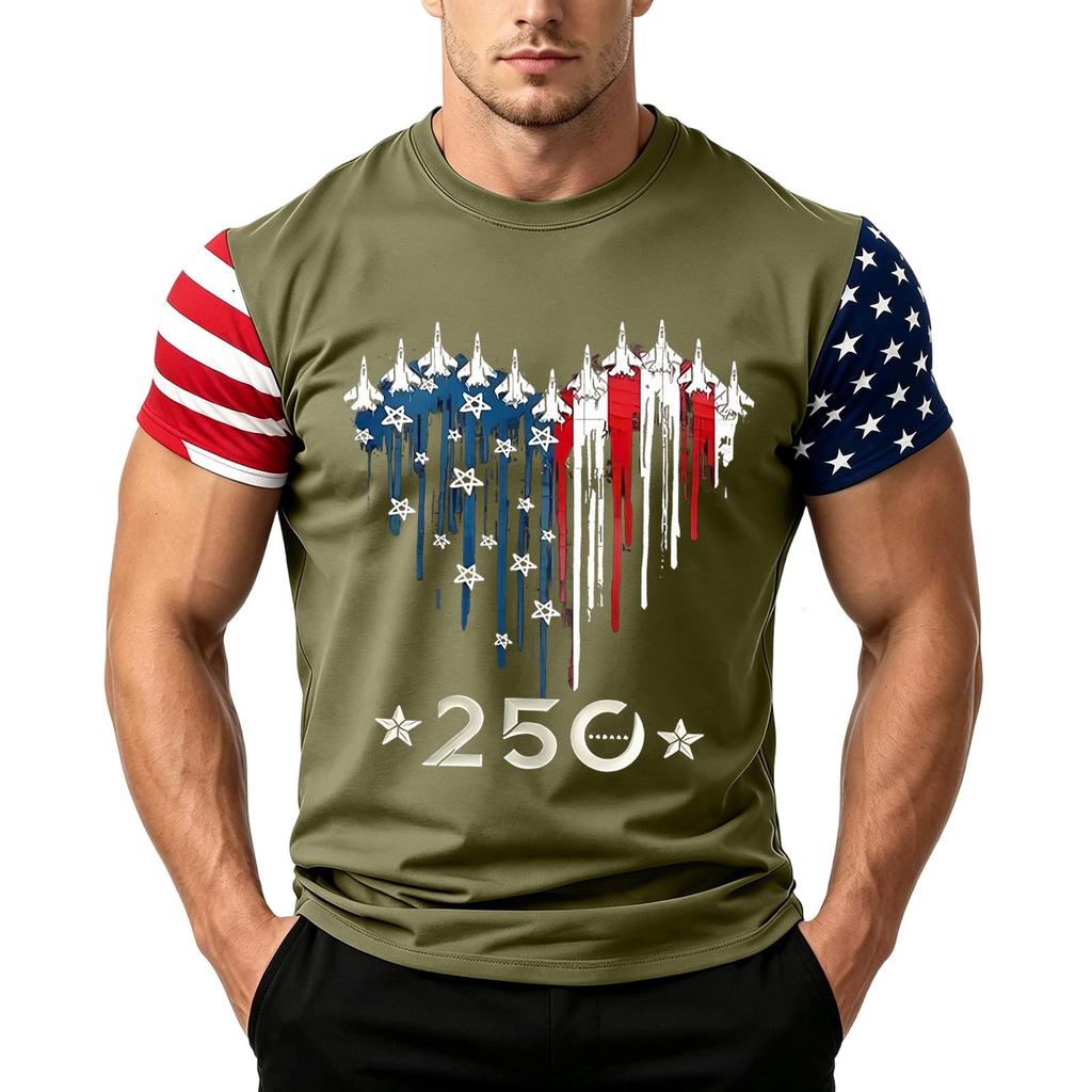 Herren Locker geschnittenes Kurzarm-T-Shirt Lässiges Sommer-Top Rundhals Gedrucktes Grafik-T-Shirt für den täglichen Gebrauch Leicht Bequem