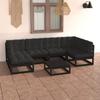 7-piece Garden Set with Cushions Solid Pine Wood