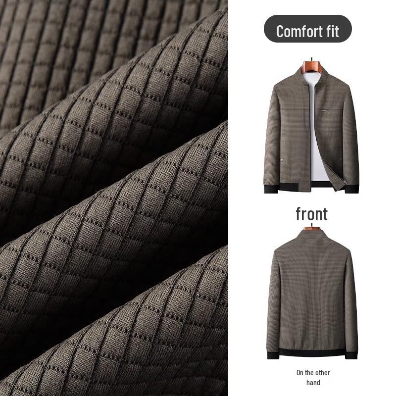 MONTAGUT Men's Stand Collar Knit Jacket