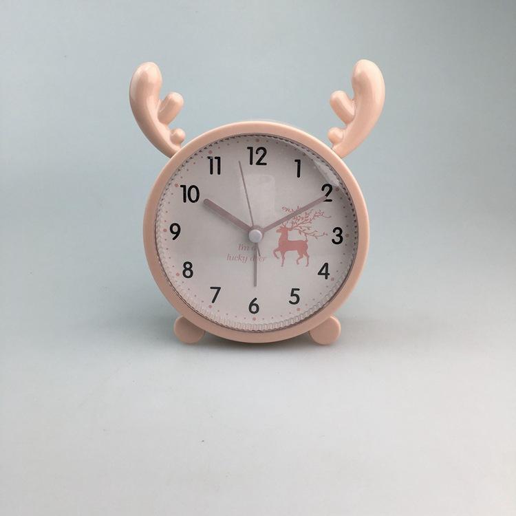 

Милый студенческий будильник для стилизации, прикроватные часы, будильник в форме рогов, милые настольные часы для девочек A308