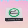 Pop Black Acrylic Creative Signage Smoking Area Sign Wall Label Sticker Warning Badge for Shopping Malls Office Buildings Airports Stations