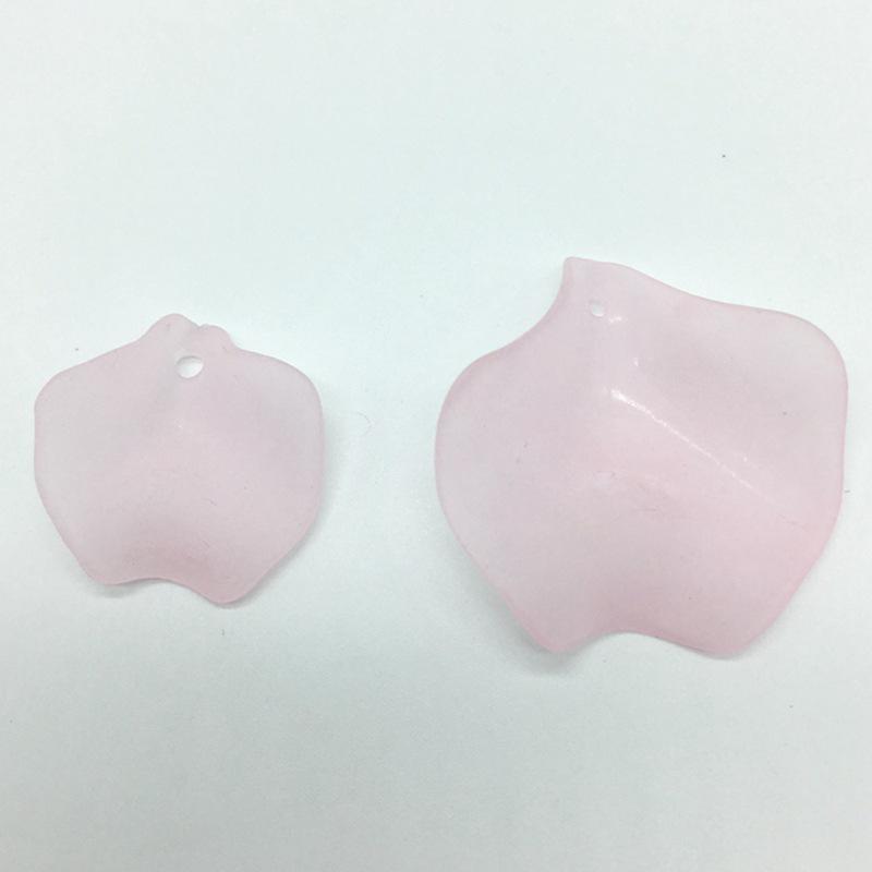 Frosted Lotus Leaf Thin Slices 24-36mm, Colored Hanging Holes for DIY Jewelry & Flower Weaving.