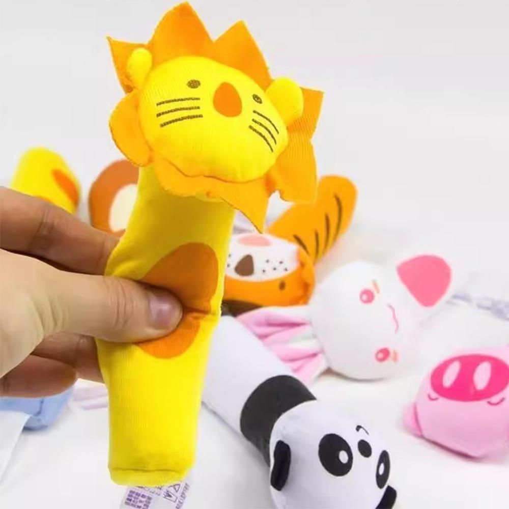 Baby Rattle Soft Infant Crib Bed Stroller Mobile Hanging Educational Toys Brain Developmental Hand Grip Cute Stuffed Animal Toys