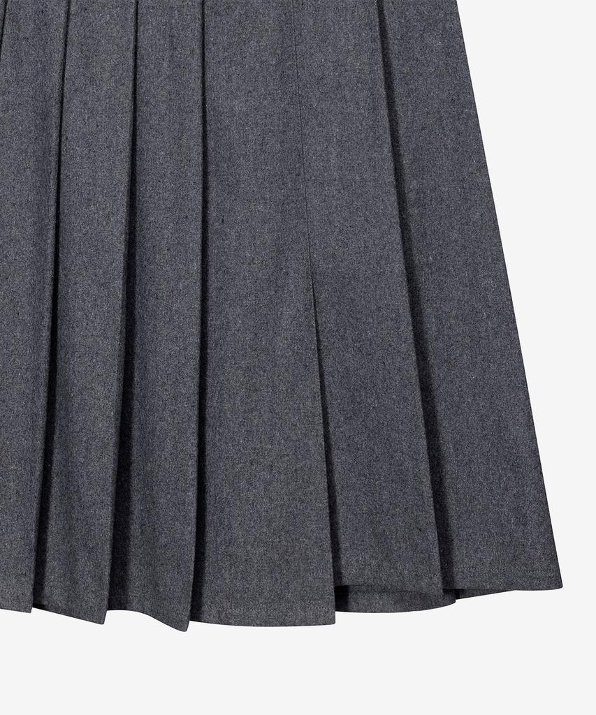Mind Bridge Woman [W] Wool Pleated Midi Skirt