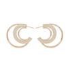 Exaggerate Big Wide C Shaped Gold Color Geometry Drop Earrings for Women Brincos Simple Party Jewelry