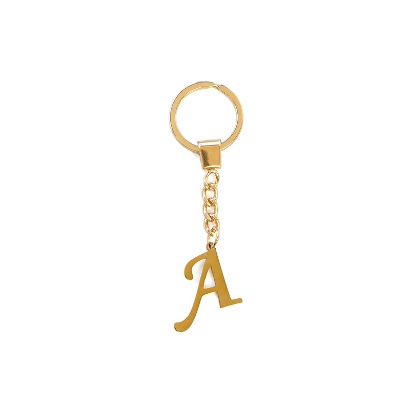 

[Noelmarket] initial key ring alphabet charm simple favorite Oshikatsu [A] [a]