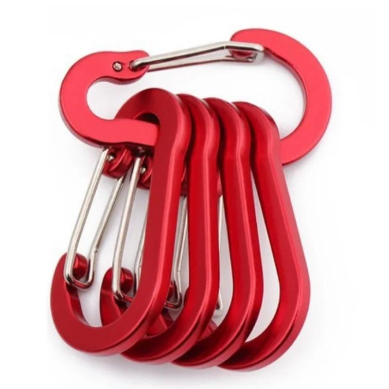 5Pcs Solid Color Climbing Buckles Outdoor Tools Mini Wire Gate Clips for Outdoor Climbing Hiking Small Durable Quick Hook