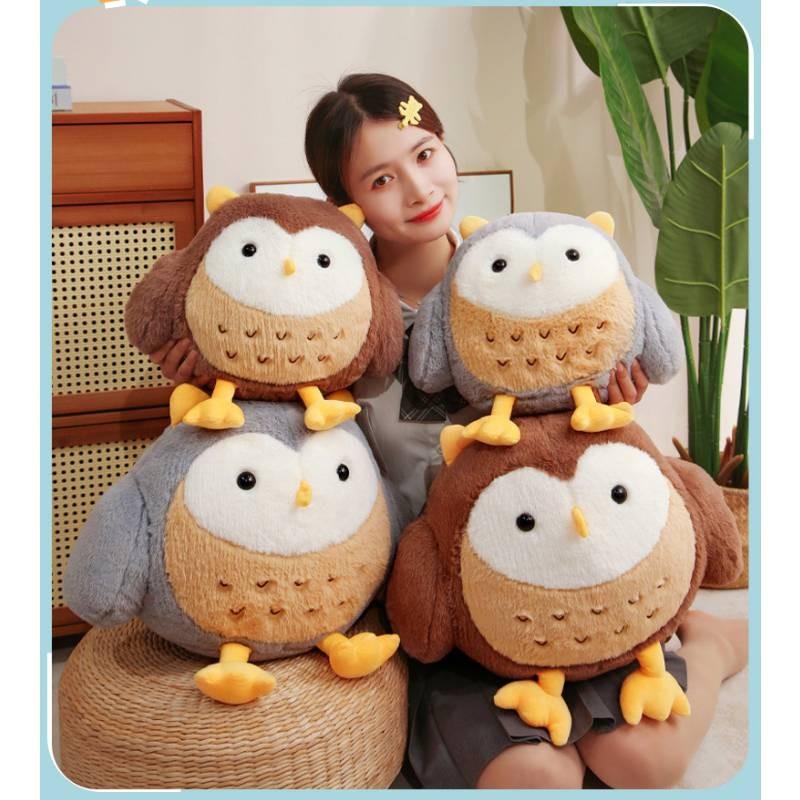 Adorable Plush Cartoon Owl Doll Toy Soft Stuffed Animal For Kids And Adults Gift