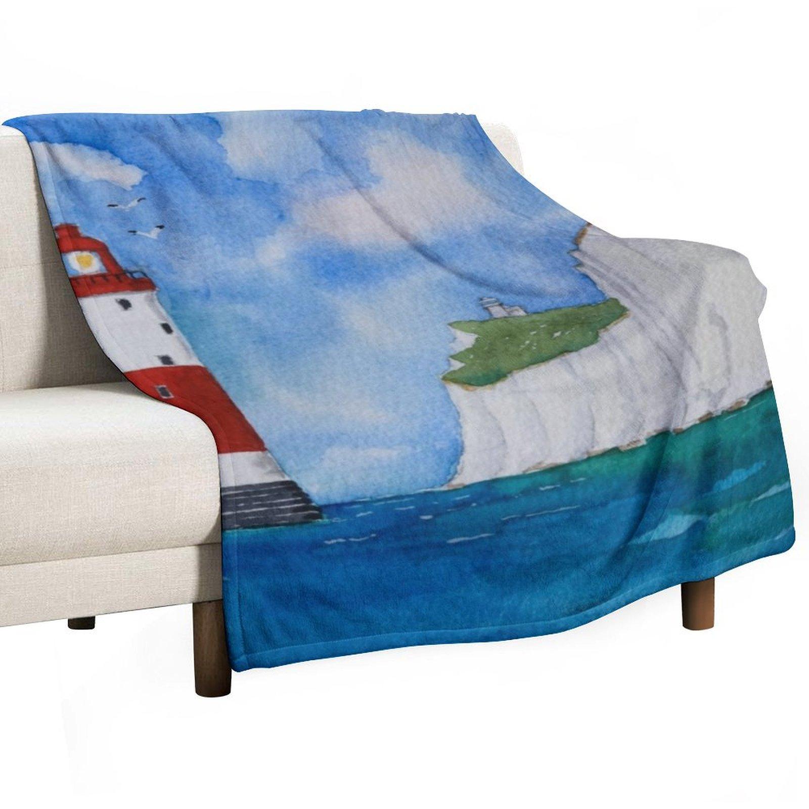 Beachy Head Lighthouse. Throw Blanket Plush Decorative Sofas For Decorative Sofa For Baby Blankets 30x40in