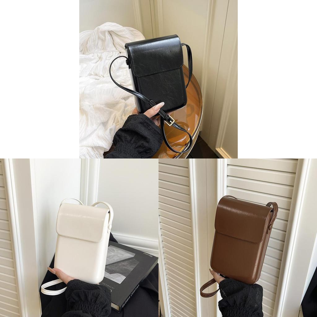 Street Style Pu Mini Crossbody Bag With Sewn Details For Fashionable Outings