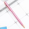 100Pcs/Lot New Slim Metal Ballpoint Pens Rose Gold Silver Advertising High Quality School Office Supplies Free Customized Logo
