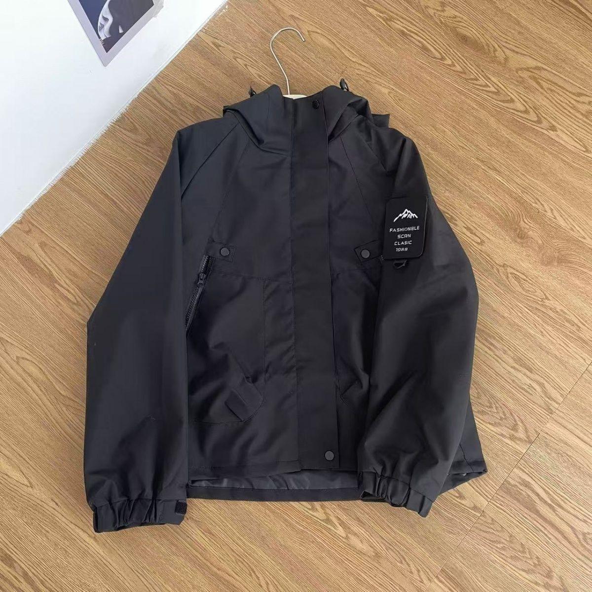 Унисекс Водонепроницаемая Куртка с Капюшоном для Активного Отдыха - Морозостойкая, Трехзащитная, Идеальна для Осеннего/Зимнего Альпинизма XXL чёрный