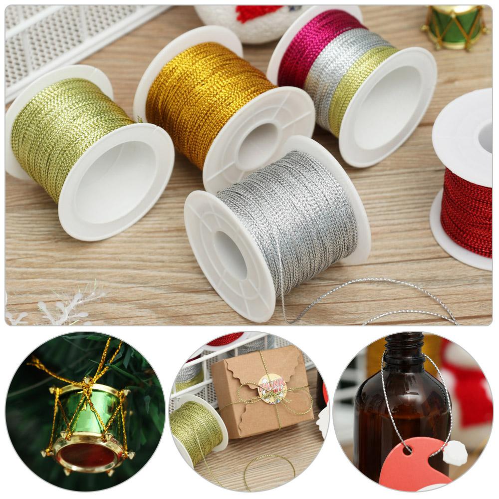 Rope Tag Line Bracelet Making Metallic Cord Tinsel String Christmas Strap Ribbon Packaging Thread