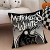 Dark American Rock Band MMotionless In White Cushion Cover Throw Pillow Cover Hidden Button Durable Polyester Chair Cushion