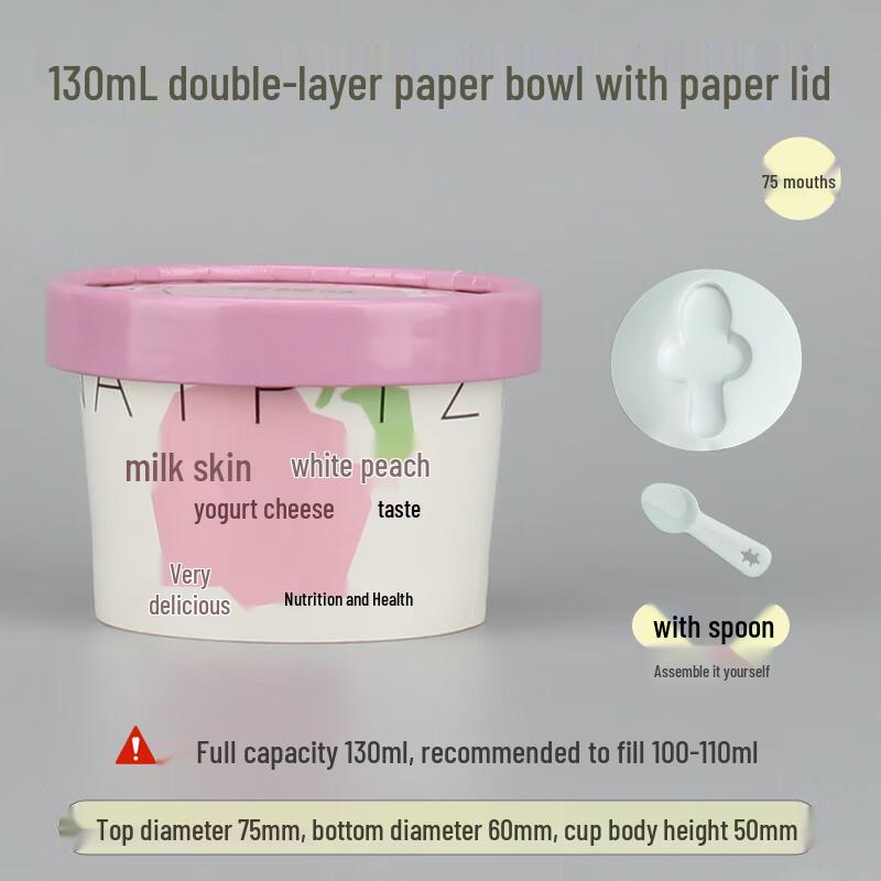 

Shixun Disposable Yogurt Paper Bowls with Lids