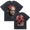 2026 Hot Sale Washed Vintage The Worm Dennis Rodman I'm Back T-shirt Men Women Fashion Hip Hop Oversized T Shirts Male Rock Retro Streetwear