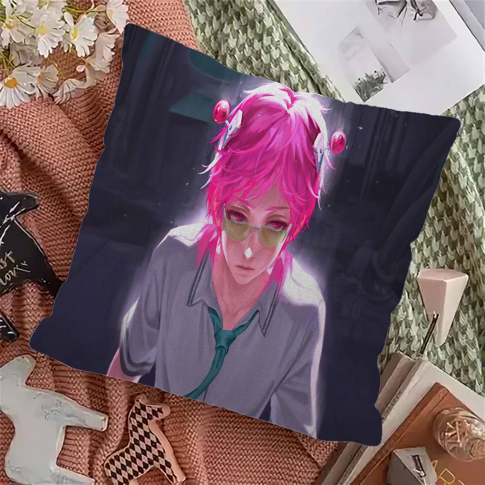 The Disastrous Life Of Saiki K Saiki Kusuo Cushion Polyester Sofa Cushions Decorative Throw Pillows Home Decoration Pillowcover