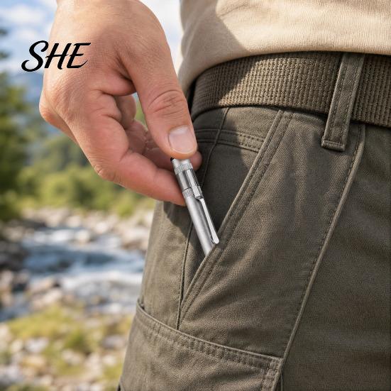Fishing Tackle Sharpener Pen Type Portable Hook Sharpener, Heavy Duty Metal Sharpening Tool, Cutter Rod with Clip, Accessories