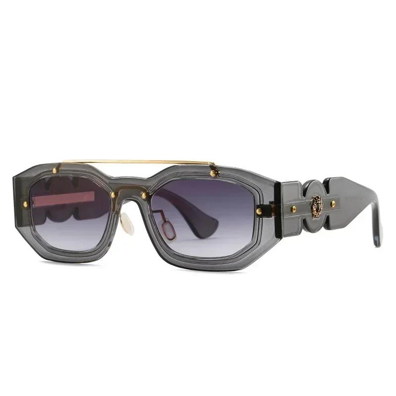

Fashion Punk Sunglasses Men Vintage Y2K Polygon Eyewear Women Luxury Designer Unique Sun Glasses Other