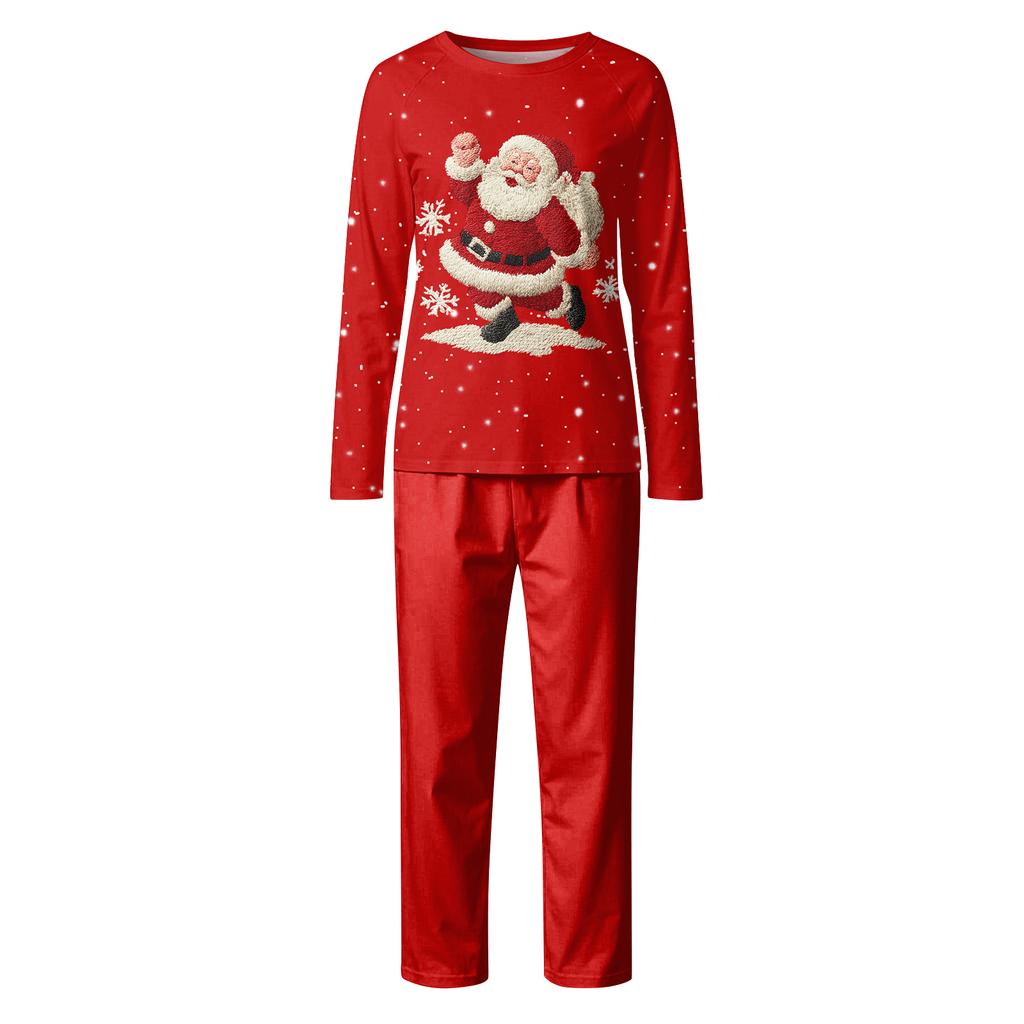 Family Casual Comfortable Long Sleeved Long Pants 3D Christmas Printed Parent-child Set