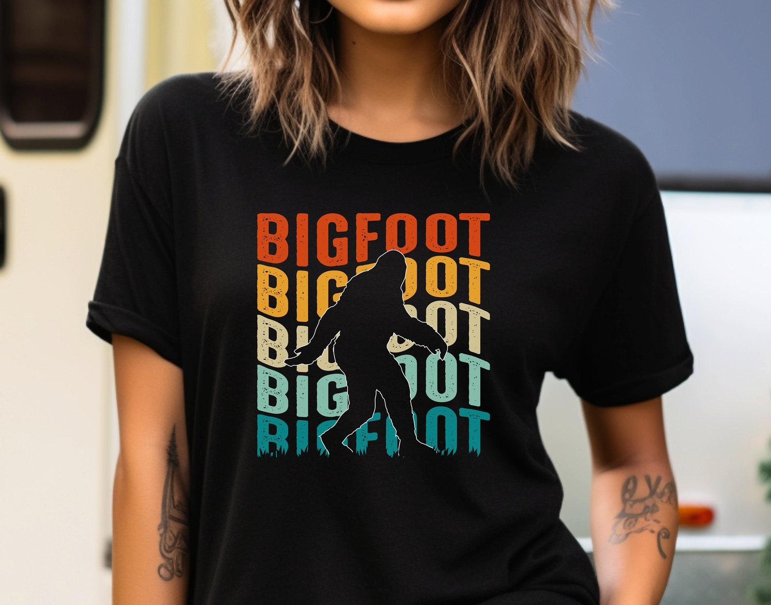 Funny Bigfoot T-Shirt: Retro Graphic Novelty Tee 2XL