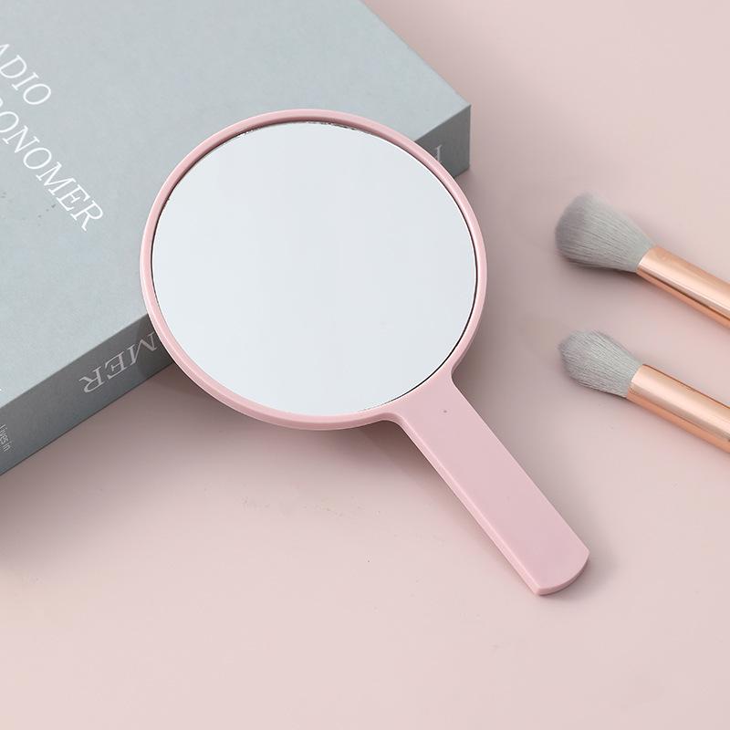 Portable Handheld Square Makeup Mirror with Salon-Quality Handle and Logo