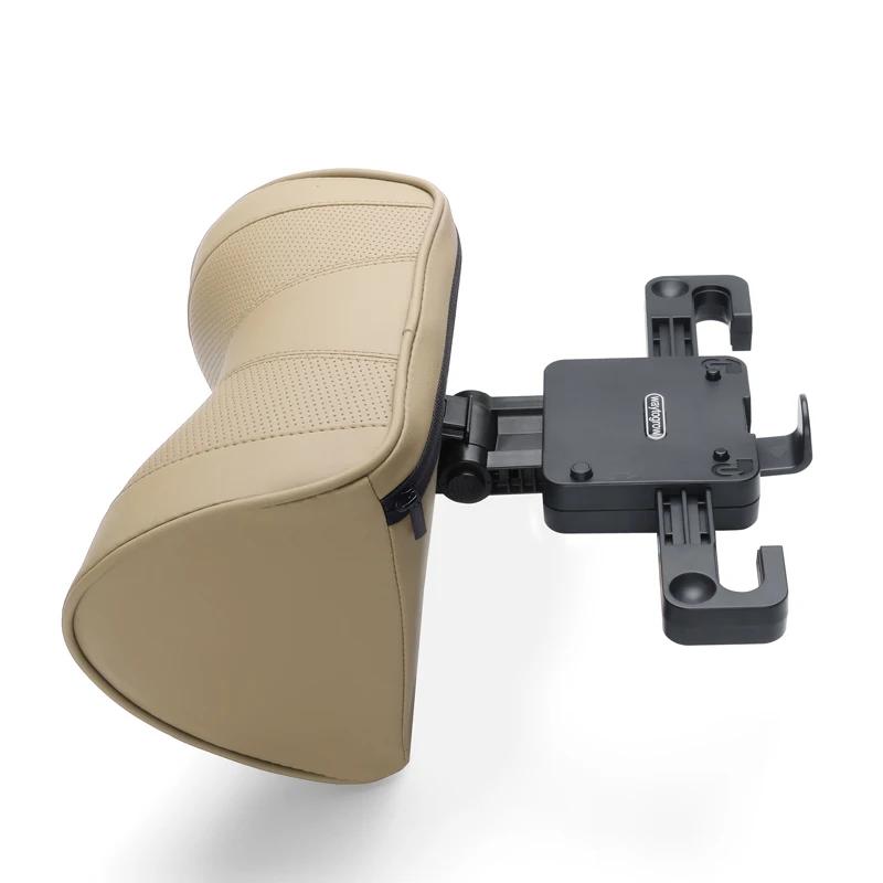 

Многофункциональная подушка для подголовника автомобиля, подушка для шеи из пеноматериала с эффектом памяти, поддержка шейных позвонков и головы, мягкий бархат, регулируемая высота