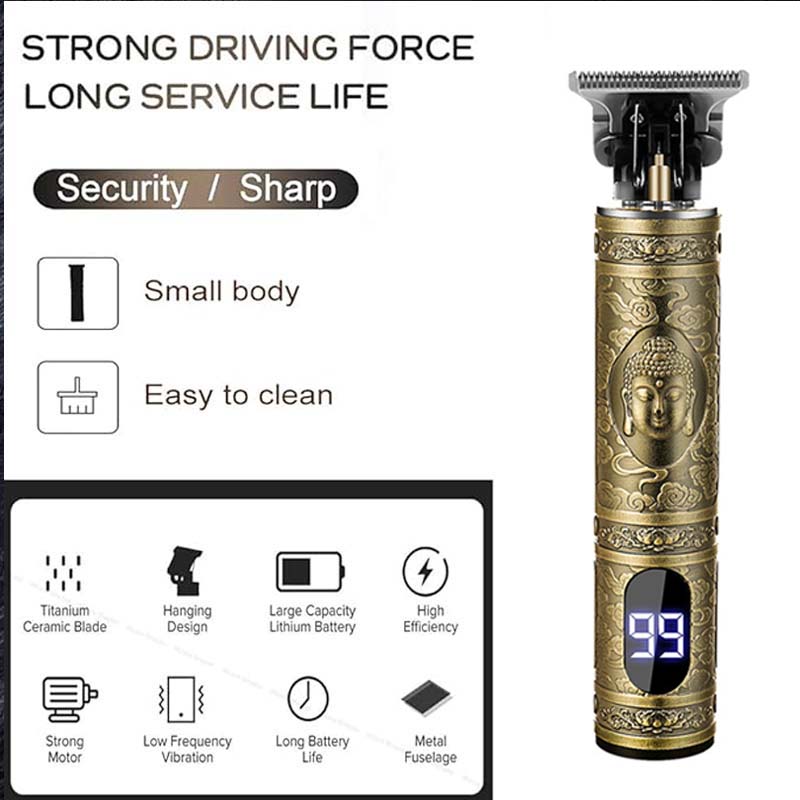 T9 Professional Electric Cutting Cordless Body Hair Trimmer For Man Rechargeable Beard Hair Clipper USB Haircut Machine Shaver