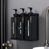 Punch-Free Wall Soap Dispenser: Hotel Bathroom Shampoo & Shower Gel Lockable Rack with Manual Press