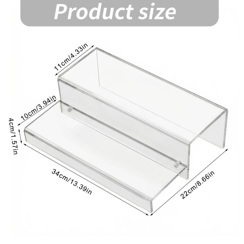 2 Tiers Wine Rack Craft Of Sturdy Acrylic Materials For Kitchen Or Offices Use