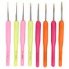 8 Stück Häkelnadeln, 1 mm bis 2,75 mm, bunter Kunststoffgriff, feine Häkelnadeln für Strickanfänger