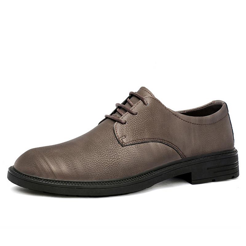 

Модные мужские туфли из натуральной кожи на шнуровке с мягкой подошвой Деловые туфли Банкетные формальные туфли Мужские свадебные туфли Простые повседневные туфли 44 коричневый