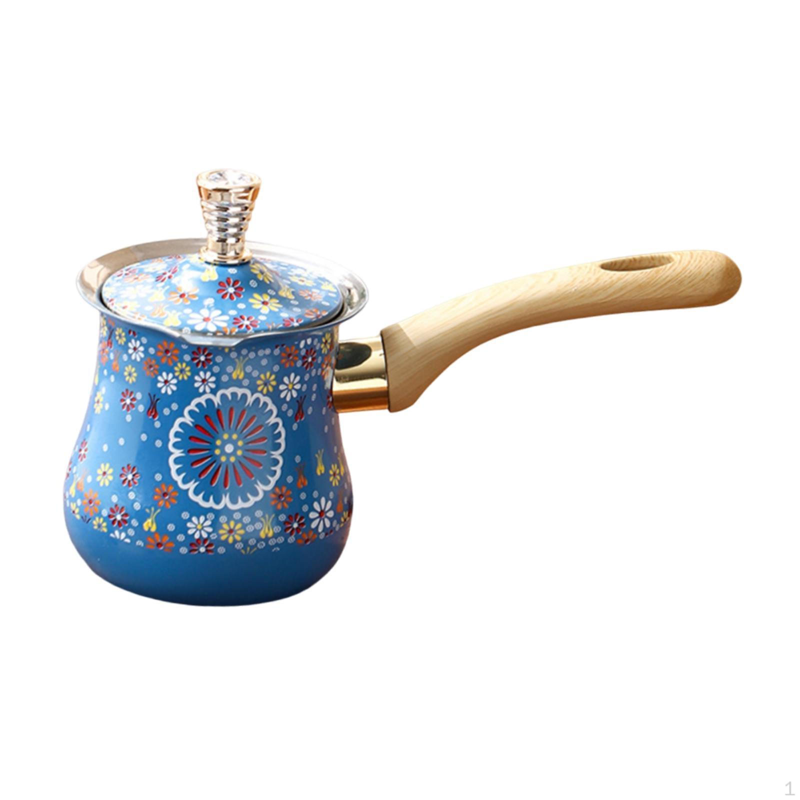 

Camping Coffee Pot with Comfortable Grip And Lid for Induction Cooking 720 ml