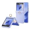 Front Tempered Glass Phone Case For Samsung Galaxy Z Flip 8 7 FE 6 5 Full Hinge Protection Ring Holder Kickstand Hard PC Cover