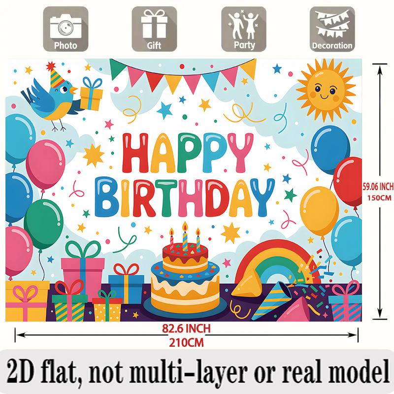 Polka Dot Balloon Birthday Banner, Festive Party Backdrop Wall Decor for Home