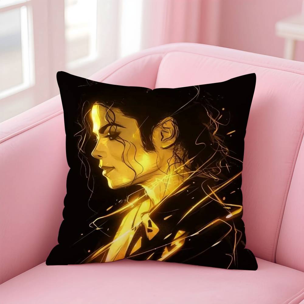 

Classic Singer M-Michael Jackson Pillow Case Printed Pillowcase for Living Room Sofa Cushion Cover & Bedroom Decor 12x12Inch