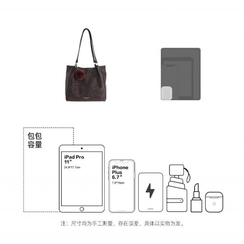 Simple Large-capacity Tote Bag Women In All-matching Retro Shoulder College Students