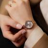 Lanjjeu Rose Gold Domed Glass Formal Casual Women'S Mesh Watch La1280 Rg