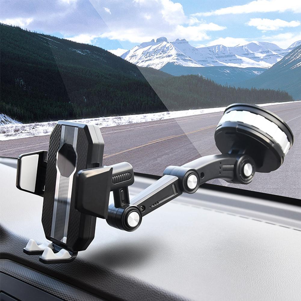 Car Phone Mount Long Arm Windshield Suction Cup Sucker Phone Mobile Car For IPhone Supp J5D1