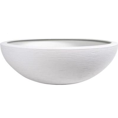 Basin Pot Ø 59 Cm - EDA - Graphite UP - 39 L - Indoor/ Outdoor - Graphic Decor - Ø 59 X H. 21 Cm - Limed White