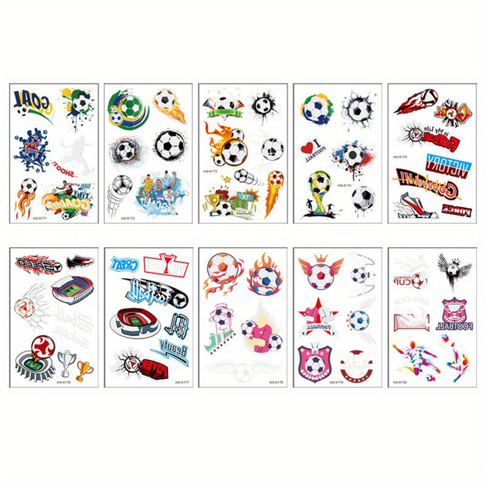 10 Наклеек Мультяшная Футбольная Серия