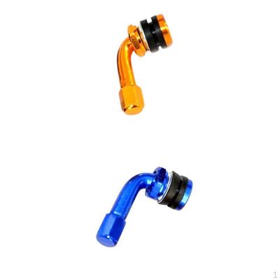 Motorrad Motorroller CNC 90 Grad Winkel Felge Reifenventilschaft Blau/Gold