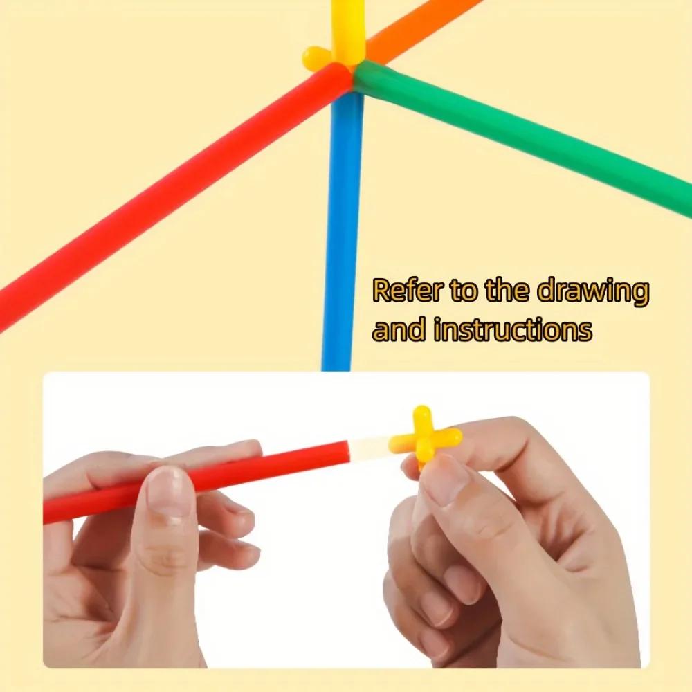 Straw Builder Toys Construction Engineering Toys Fine Tube Building Blocks Toys, Educational Toys DIY Gifts For Boys And Girls