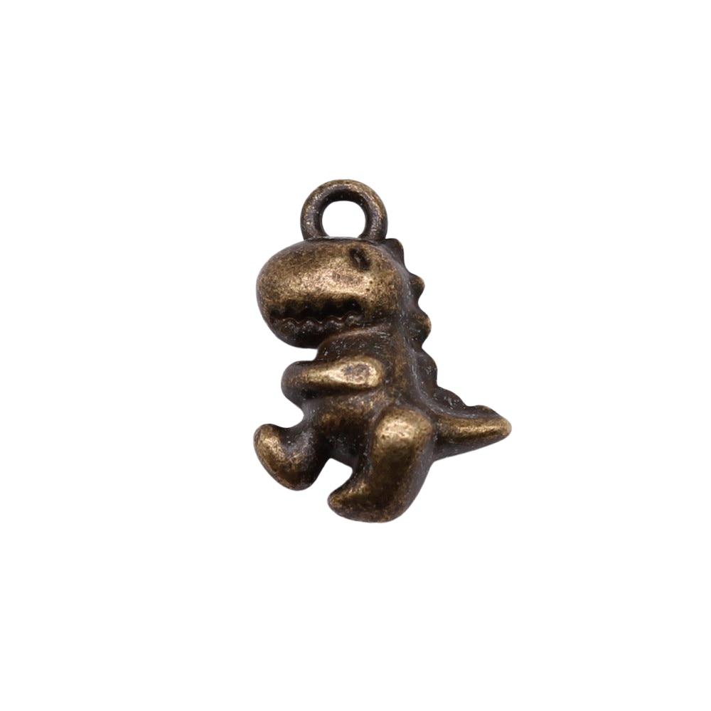 

10шт подвески в виде динозавров античная бронза цвет цинковый сплав 12х15мм